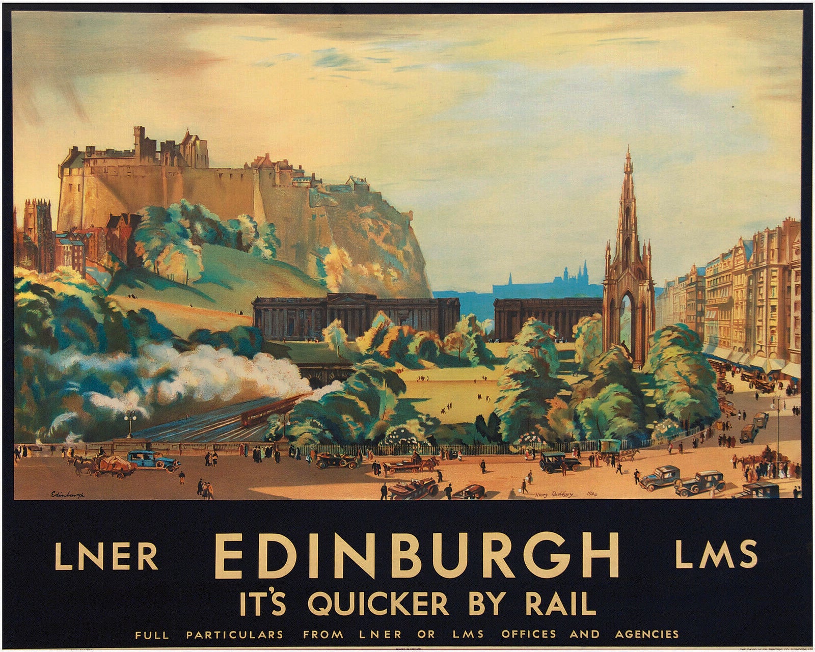 Vintage LNER LMS Edinburgh Railway Poster A3 A2 A1 Print Vintage vintage-lner-lms-edinburgh-railway-poster-a3-a2-a1-print-vintage