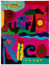 Load image into Gallery viewer, Vintage American Airlines Flights To Puerto Rico Poster Print A3/A4