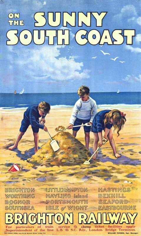 GWR Paignton Poster - Vintage Railway Posters, Retro Print Shop