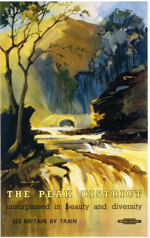 Affiche Ancienne British Rail Nottingham - Reproduction A3/A2/A1, Décoration Murale Vintage UK