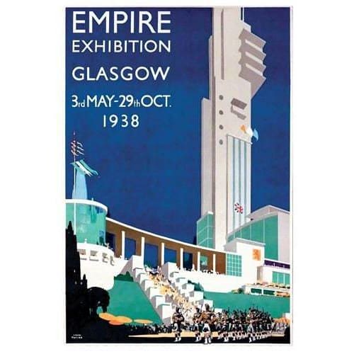 Vintage 1938 Glasgow Empire Exhibition Poster A3/A4 Print