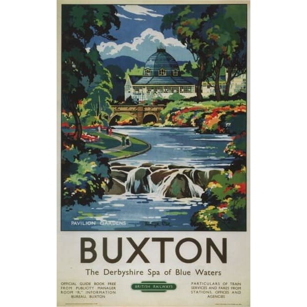 Vintage BR Buxton Railway Poster A3/A2/A1 Print Vintage Vintage