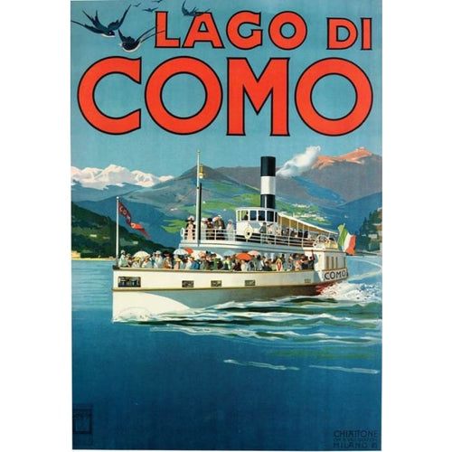 Vintage Lake Como Italy Tourism Poster A4/A3/A2/A1 - Posters