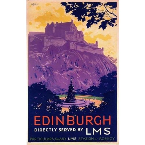 Vintage LNER Edinburgh Castle Railway Poster A3/A2/A1 Print Vintage Poster Shop UK