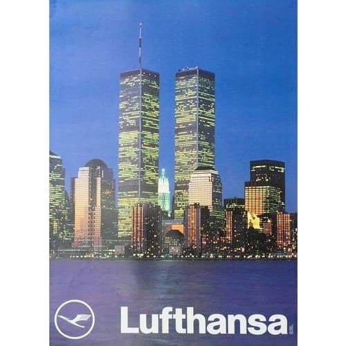 LUFTHANSA AméRIQUE NORD R24 - POSTER HQ 50x70cm d'une AFFICHE VINTAGE