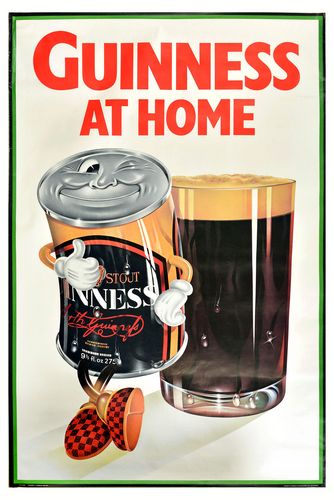 Vintage Guinness At Home Advertisement Poster A3/A4