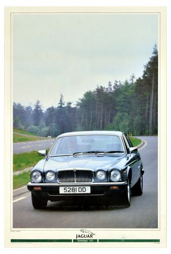 Vintage 1980's Jaguar Sovereign V12 Advertisement Poster A3/A4