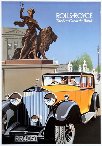 Vintage Rolls Royce Best Car In The World Advertisement Poster A3/A4