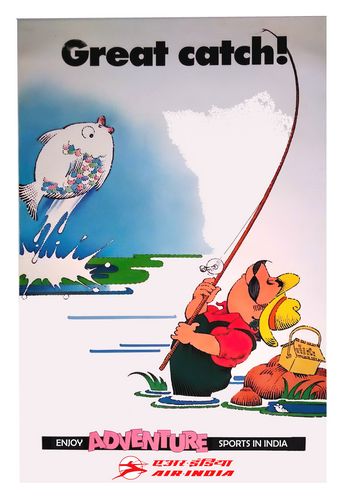 Vintage Air India Flights To India Adventure Sports Poster A3/A4