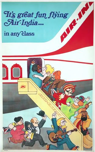 Vintage Air India Fun Flights To India Poster A3/A4