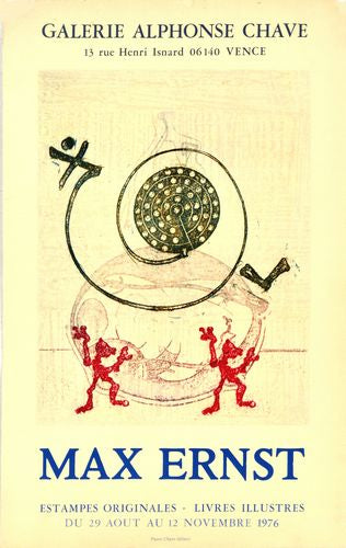 Vintage Max Ernst Vence Art Exhibition 1976 Poster Reprint A3/A4