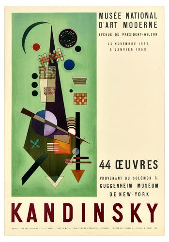 Vintage Kandinsky New York Art Exhibition 1957 Poster Reprint A3/A4