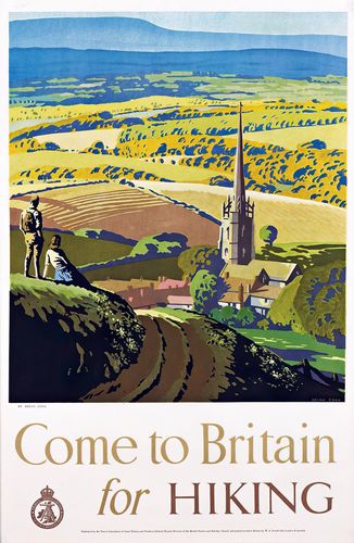 Vintage Go Hiking In Britain Tourism Poster Reprint A3/A4