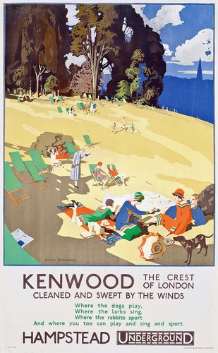 Vintage Local Transport to Kenwood London Poster Reprint A3/A4