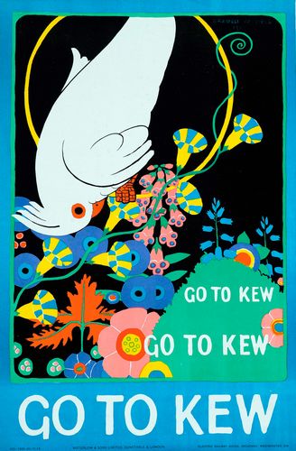 Vintage 1915 Kew Gardens London Poster Reprint A3/A4