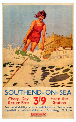 Vintage Local Transport to Southend on Sea Poster Reprint A3/A4