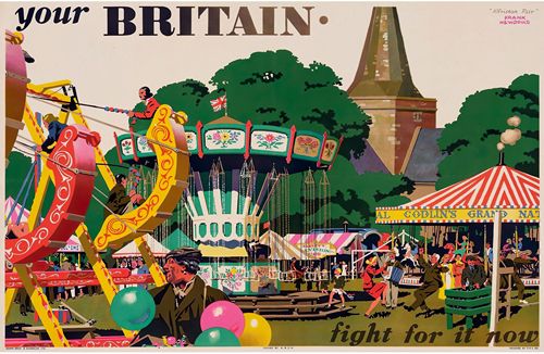 Vintage Wartime Fight For Your Britain Poster Reprint A3/A4