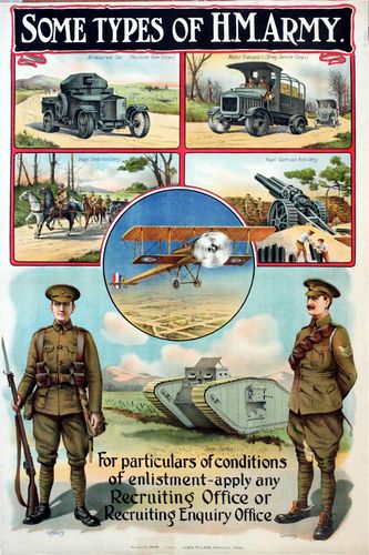 Vintage World War One British Army Recruitment Poster Reprint A3/A4