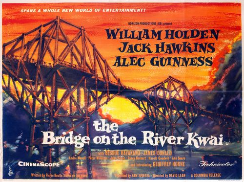 Vintage Bridge Over The River Kwai Movie Poster Reprint A3/A4