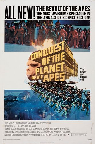 Vintage Conquest Of The Planet Of The Apes Movie Poster Reprint A3/A4