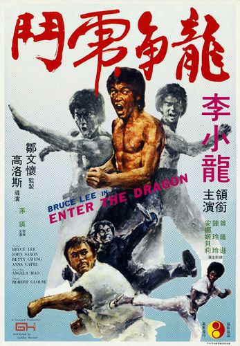 Vintage Japanese Bruce Lee Enter The Dragon Movie Poster Reprint A3/A4