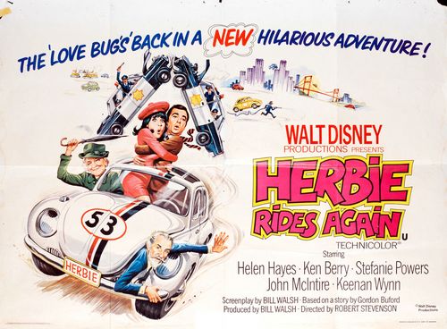 Vintage Herbie Rides Again Movie Poster Reprint A3/A4