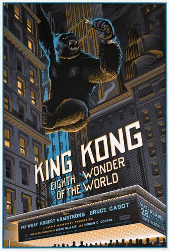 Vintage King Kong Empire State Building Movie Poster Reprint A3/A4
