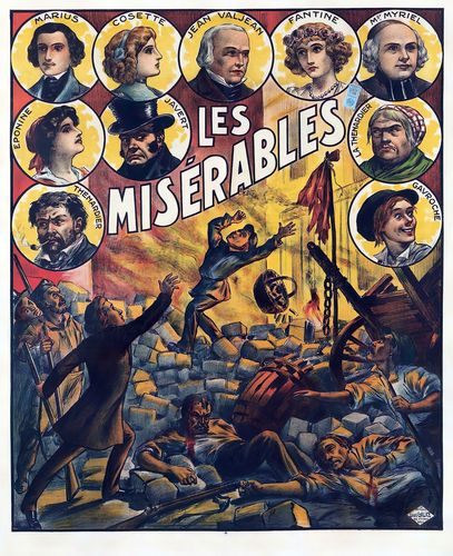 Vintage Les Miserables Movie Poster Reprint A3/A4