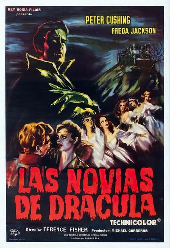 Vintage Spanish The Wives of Dracula Movie Poster Reprint A3/A4