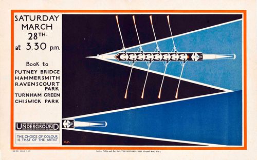 Vintage 1925 Oxford Cambridge University Boat Race Poster Reprint A3/A4