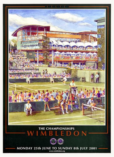 Vintage 2001 Wimbledon Tennis Championships Poster Reprint A3/A4