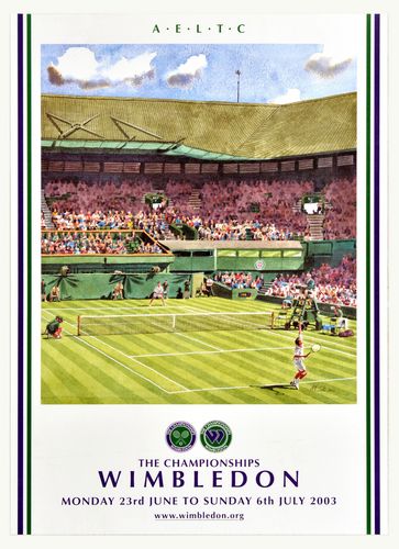 Vintage 2003 Wimbledon Tennis Championships Poster Reprint A3/A4