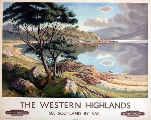 Vintage British Rail Western Highlands Railway Poster Reprint A3/A4