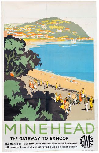 Vintage Great Western Railway Minehead Gateway To Exmoor Railway Poster Reprint A3/A4