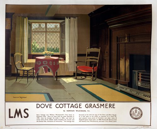 Vintage LMS Dove Cottage Grasmere Railway Poster Reprint A3/A4