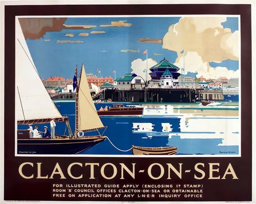 Vintage LNER Clacton On Sea Essex Railway Poster Reprint A3/A4