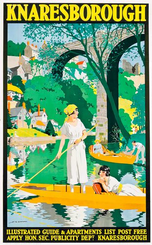 Vintage LNER Knaresborough Yorkshire Railway Poster Reprint A3/A4