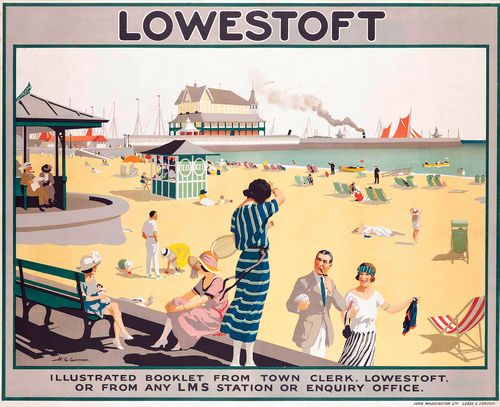 Vintage LNER Lowestoft Suffolk Railway Poster Reprint A3/A4