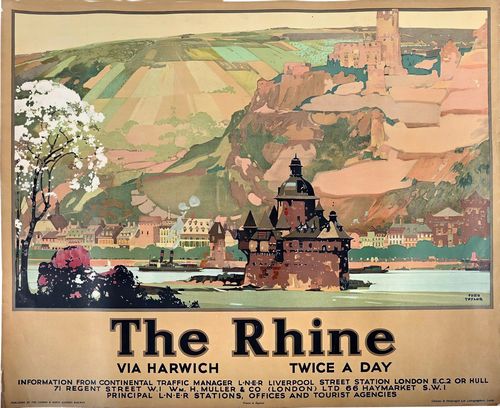 Vintage LNER The Rhine via Harwich Railway Poster Reprint A3/A4