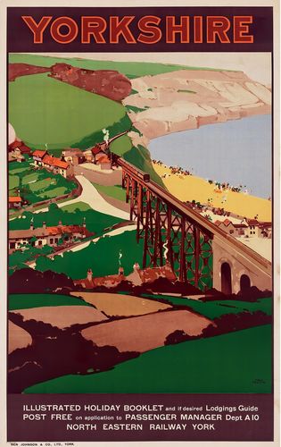 Vintage North Eastern Railway Yorkshire Railway Poster Reprint A3/A4