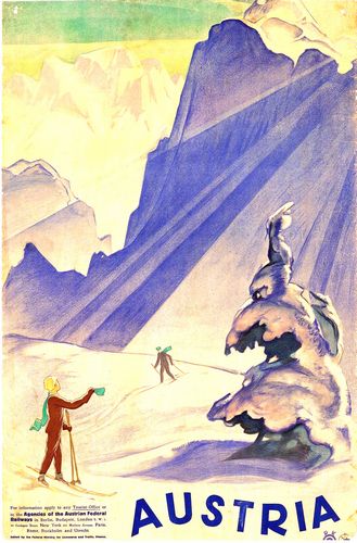 Vintage Austria Winter Tourism Poster Reprint A3/A4