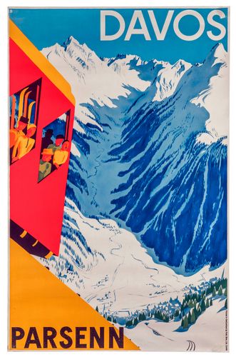 Vintage Davos Parsenn Swiss Tourism Poster Reprint A3/A4