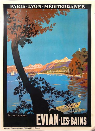 Vintage French Railways Evian Tourism Poster Reprint A3/A4