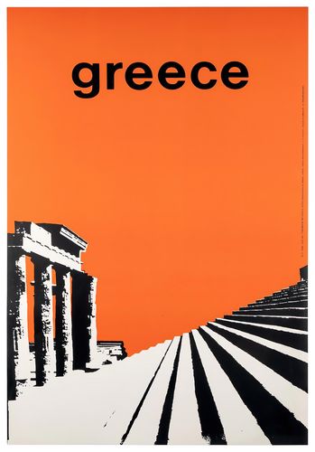 Vintage Greece Ancient Ruins Tourism Poster Reprint A3/A4