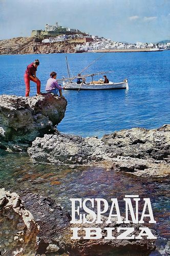 Vintage Ibiza Spain Tourism Poster Reprint A3/A4