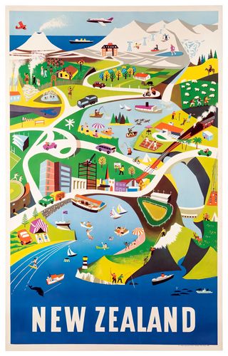 Vintage New Zealand Tourism Poster Reprint A3/A4