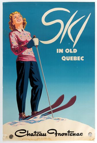 Vintage Ski In Quebec Canada Tourism Poster Reprint A3/A4