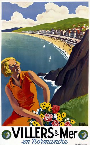 Vintage French Railways Villers Sur Mer Tourism Poster Reprint A3/A4