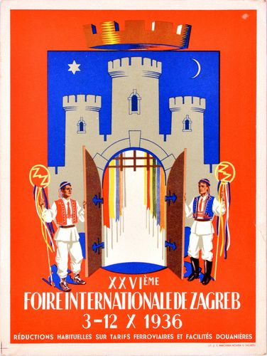 Vintage 1936 Zagreb International Fair Tourism Poster Reprint A3/A4