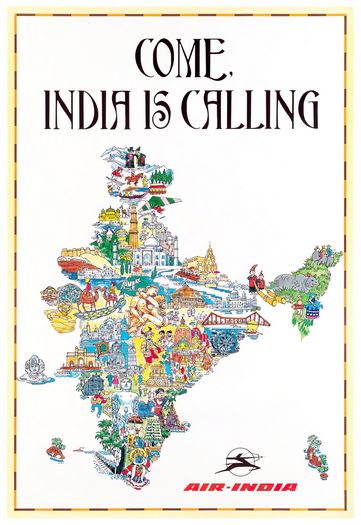 Vintage Air India India Is Calling Poster Print A3/A4